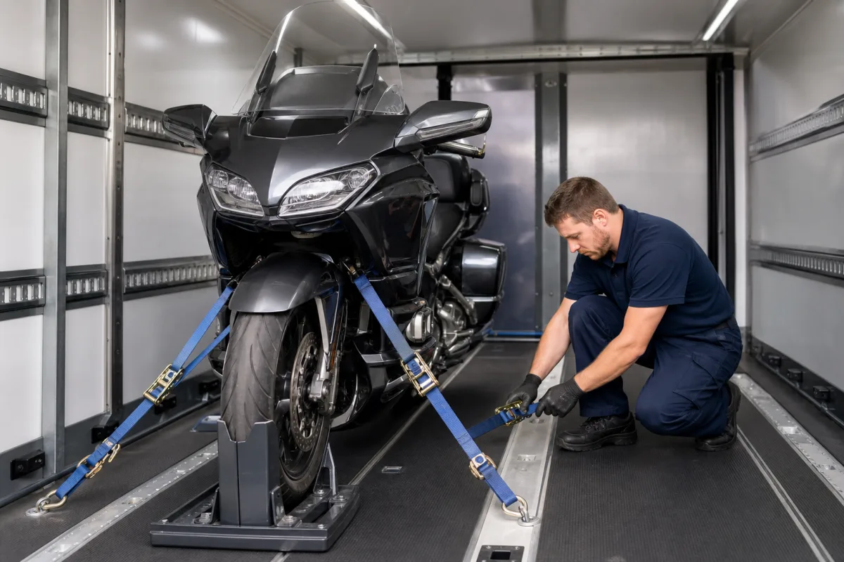 Safe Restraint for Motorcycle Transport