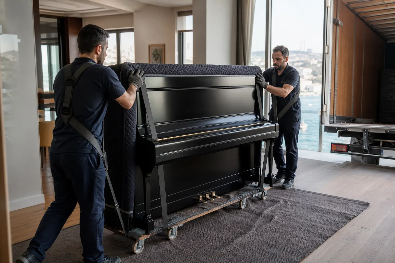 Piano Moving profesyonel hizmet fotoğrafı